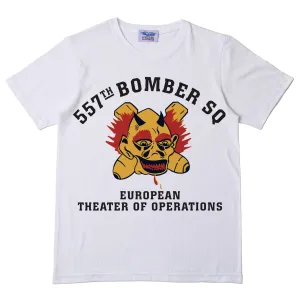 Fivestar Leather 557th Bomber Squadron Tubular T-Shirt 100% Cotton White