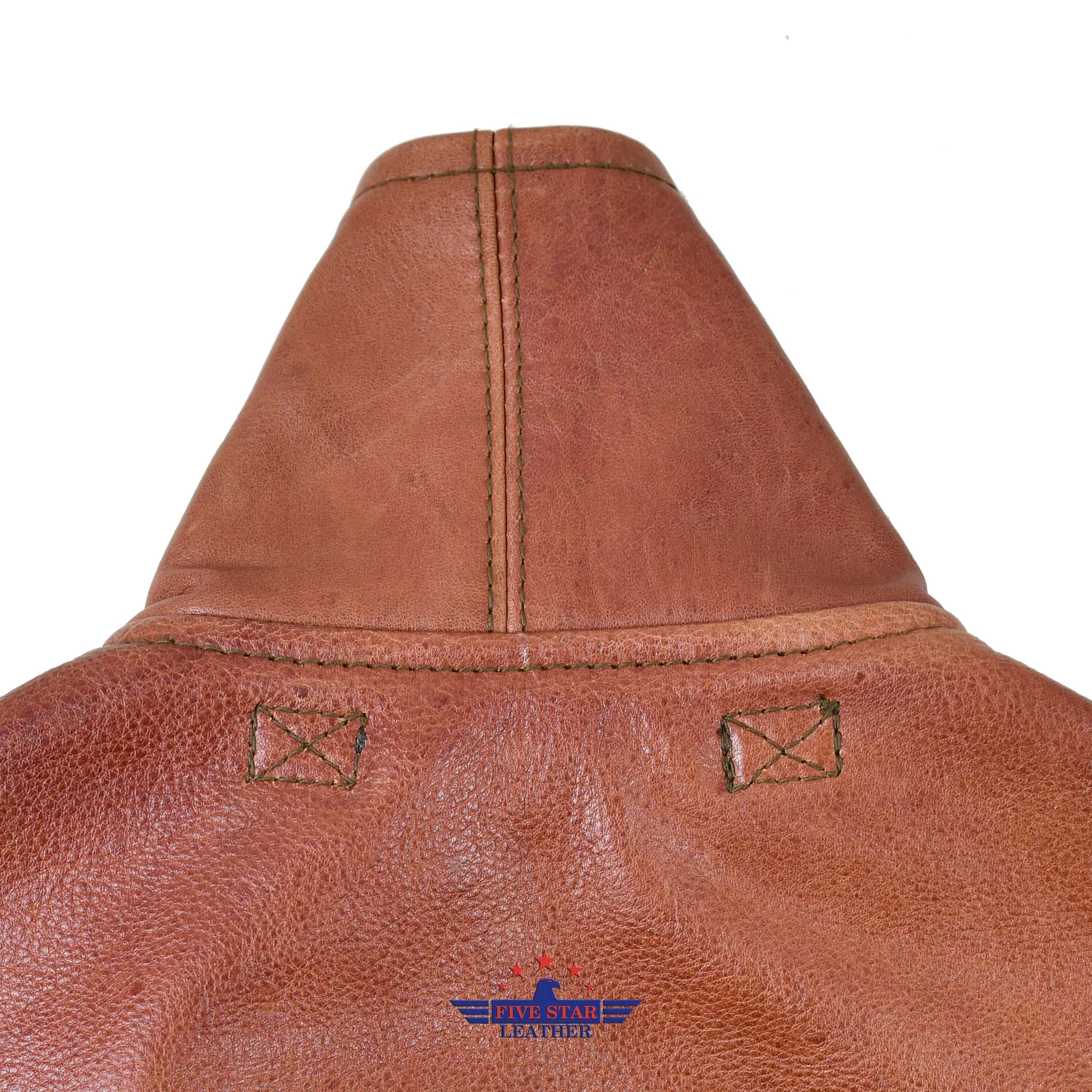 FiveStar Leather Repro Type A2 United Sheeplined Clothing CO. ORDER NO.42.18777-P Real Horsehide Leather Visky Brown Jacket