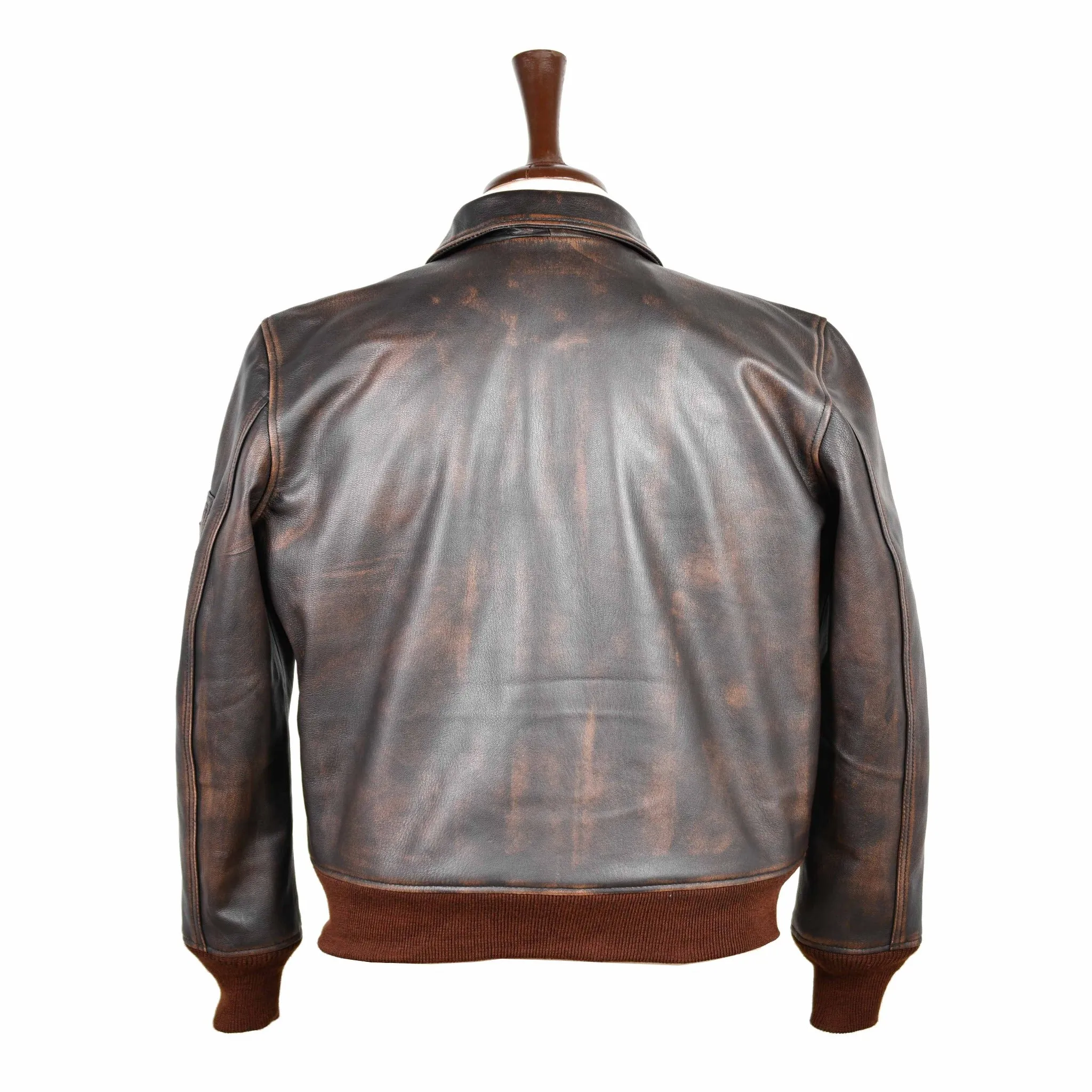FLIGHT PILOT BOMBER MEN REAL LEATHER JACKET AIRFORCE CWU-45/P FLYING DISTRESSED BROWN