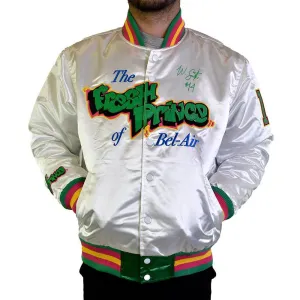 FRESH PRINCE WILL SMITH WHITE SATIN JACKET