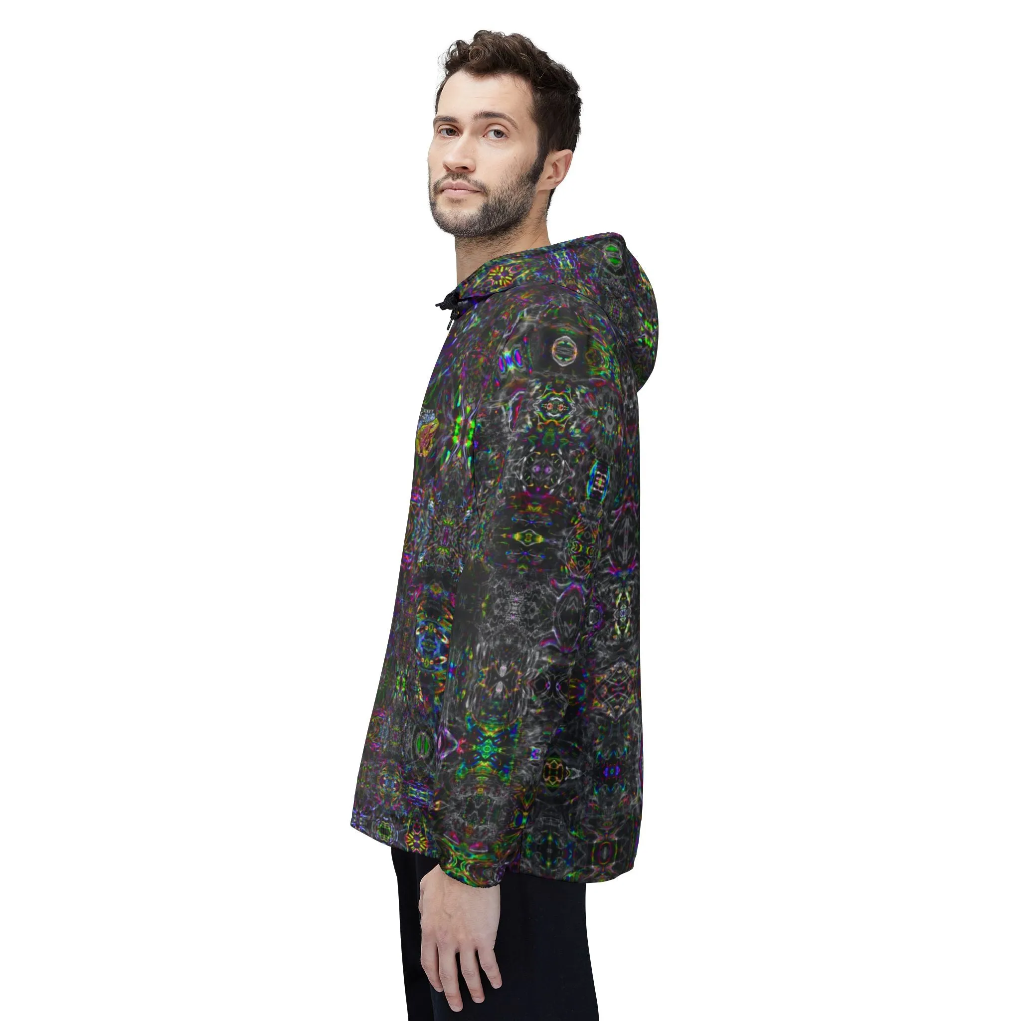 Galaxy Frog Happy and Healthy Fractal Cymagic Healing Kaleidoscape Windbreaker Jacket (AOP)