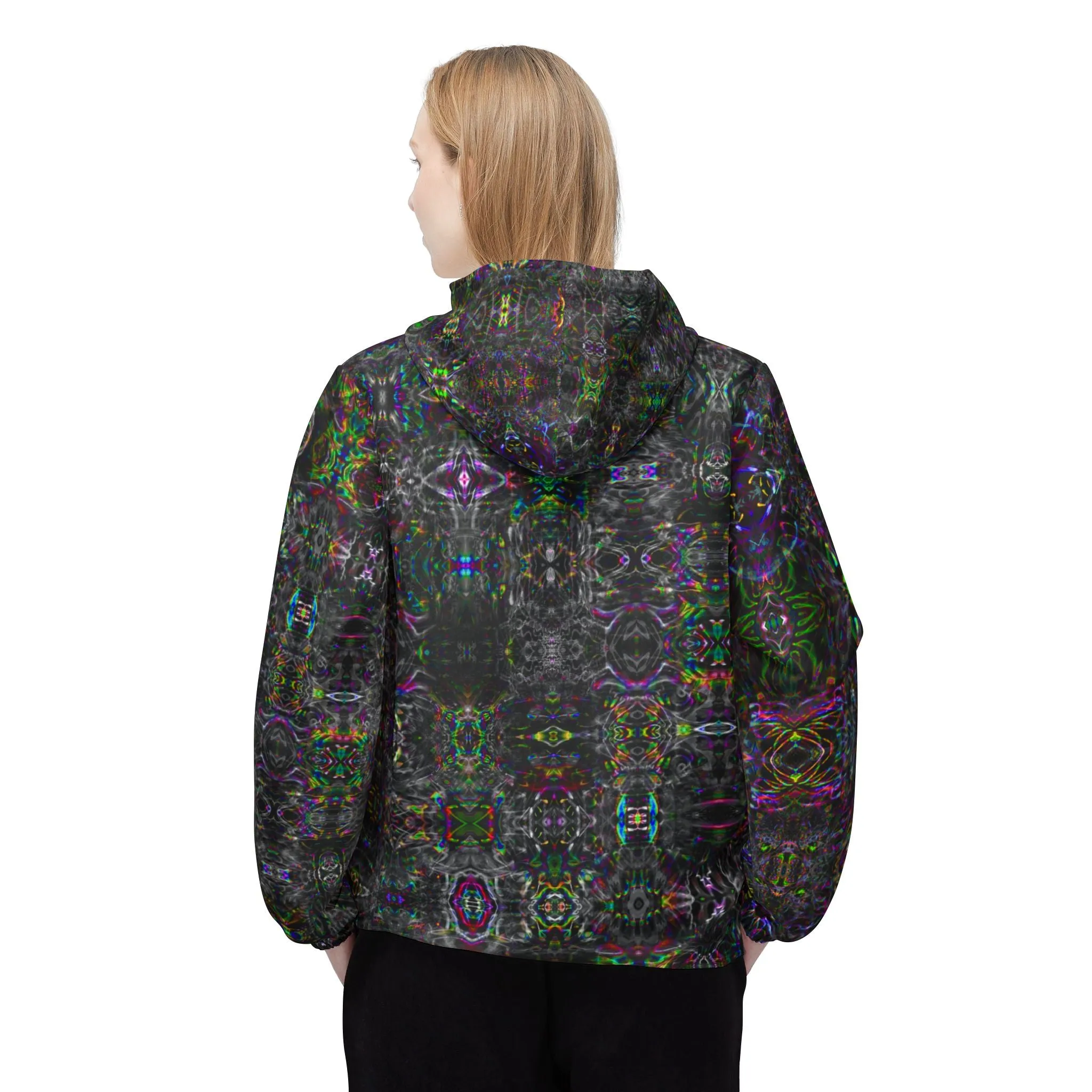 Galaxy Frog Happy and Healthy Fractal Cymagic Healing Kaleidoscape Windbreaker Jacket (AOP)