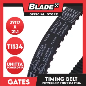Gates Unitta PowerGrip Timing Fan Belt T1134 39117 x 21.1mm 1pc for Geely, Toyota