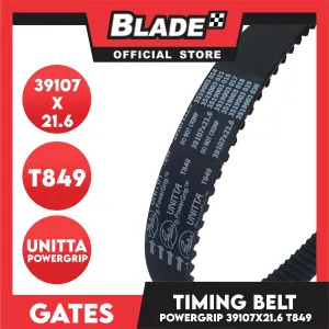 Gates Unitta PowerGrip Timing Fan Belt T849 39107 x 21.6mm 1pc for Ford, Mazda