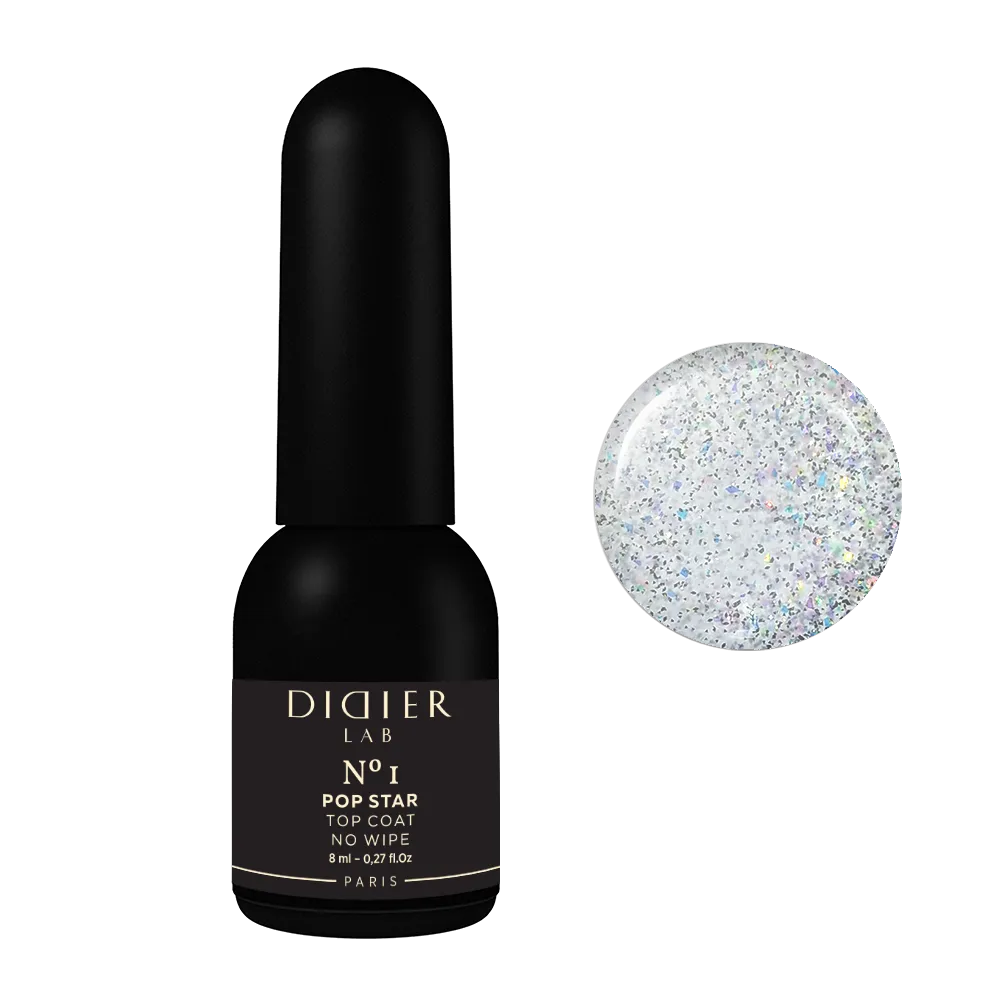 Gel Polish Top Coat No Wipe, Didier Lab, Pop Star No. 1