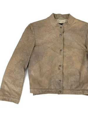 Giorgio Armani Leather Whipstitch Jacket