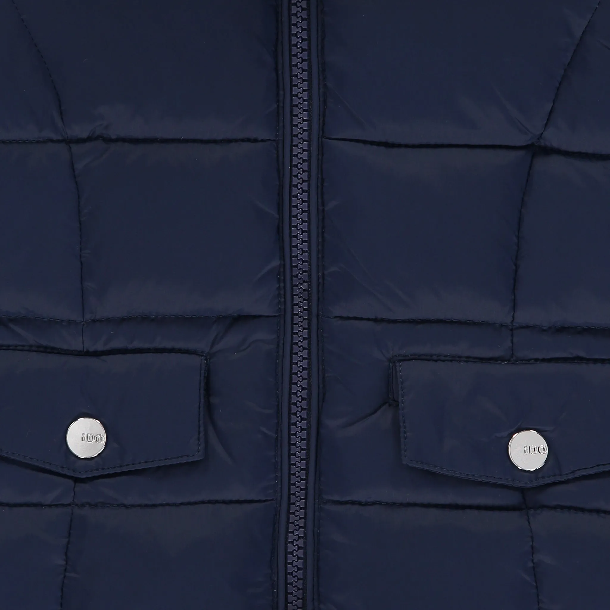 Girls Navy Blue Down Padded Coat
