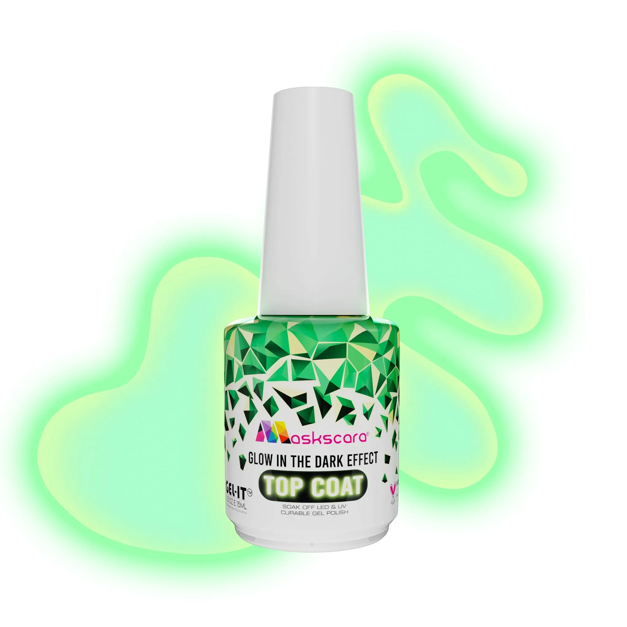 Glow in the Dark Non Wipe Top Coat - 15ml