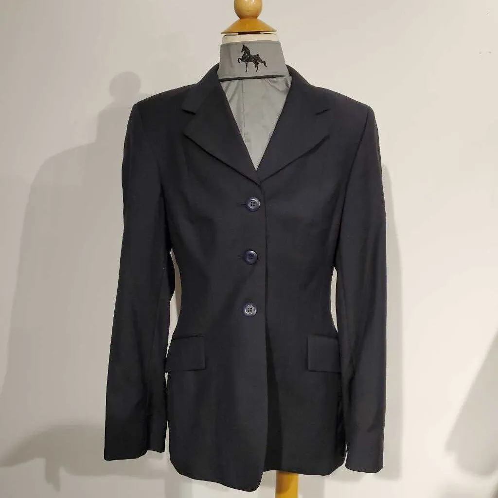 Grand Prix Navy and Blue Windowpane Hunt Coat Kids 10L