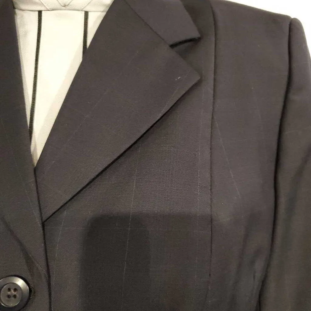 Grand Prix Navy Windowpane Hunt Coat 14T