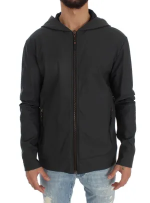 Gray Stretch Windbreaker Jacket