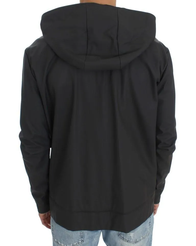 Gray Stretch Windbreaker Jacket