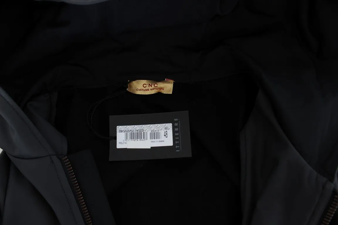 Gray Stretch Windbreaker Jacket