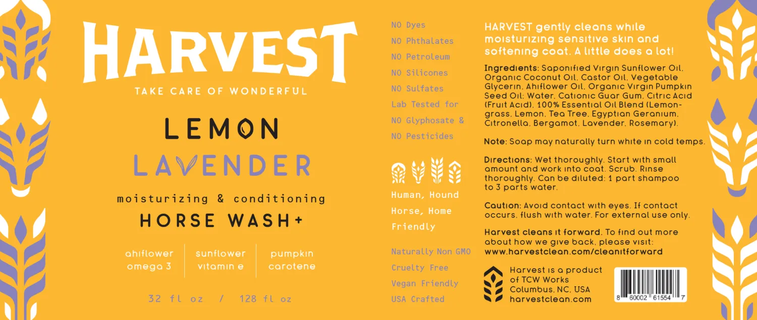 HARVEST Horse Wash  (Rose Geranium)