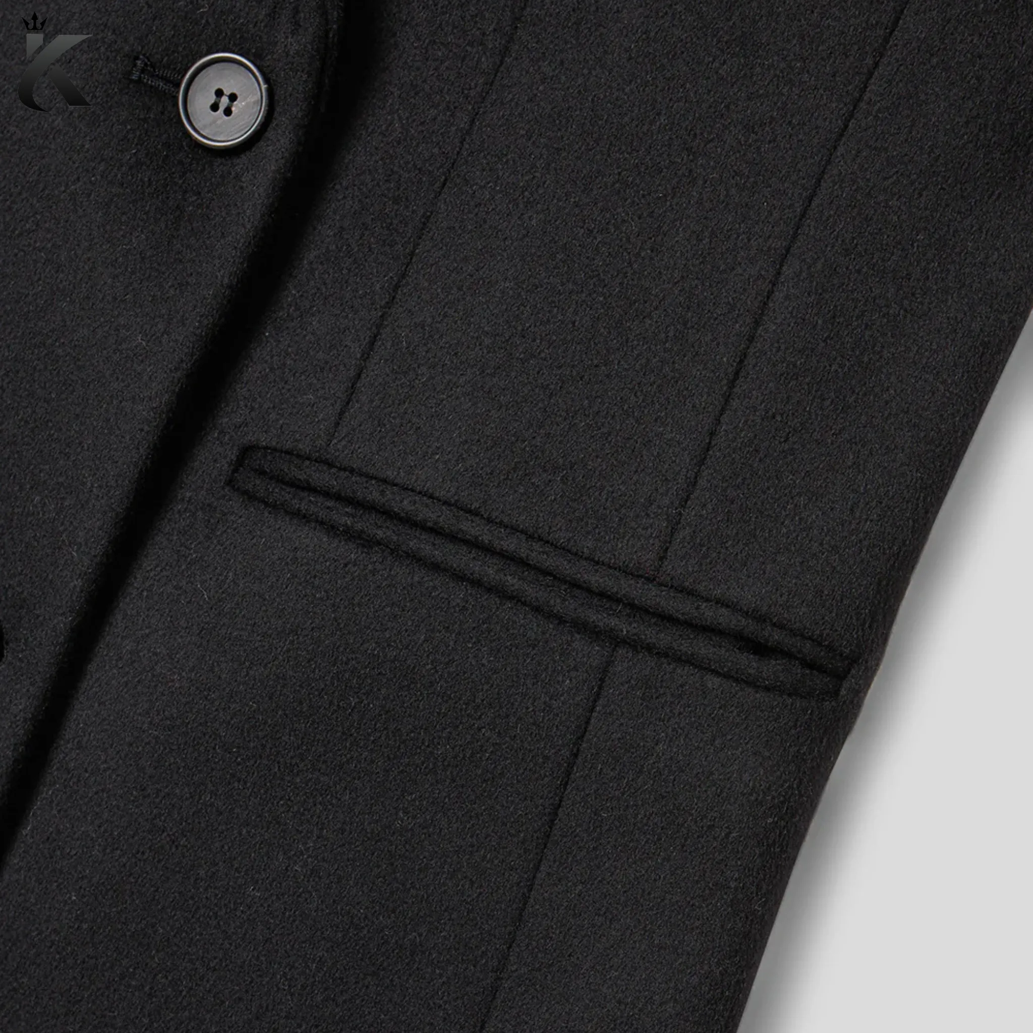 High Quality Fabric Women's Notch Lapel Double Breasted Long Wool Cashmere Blend  Overcoat - Women's Trench Coat