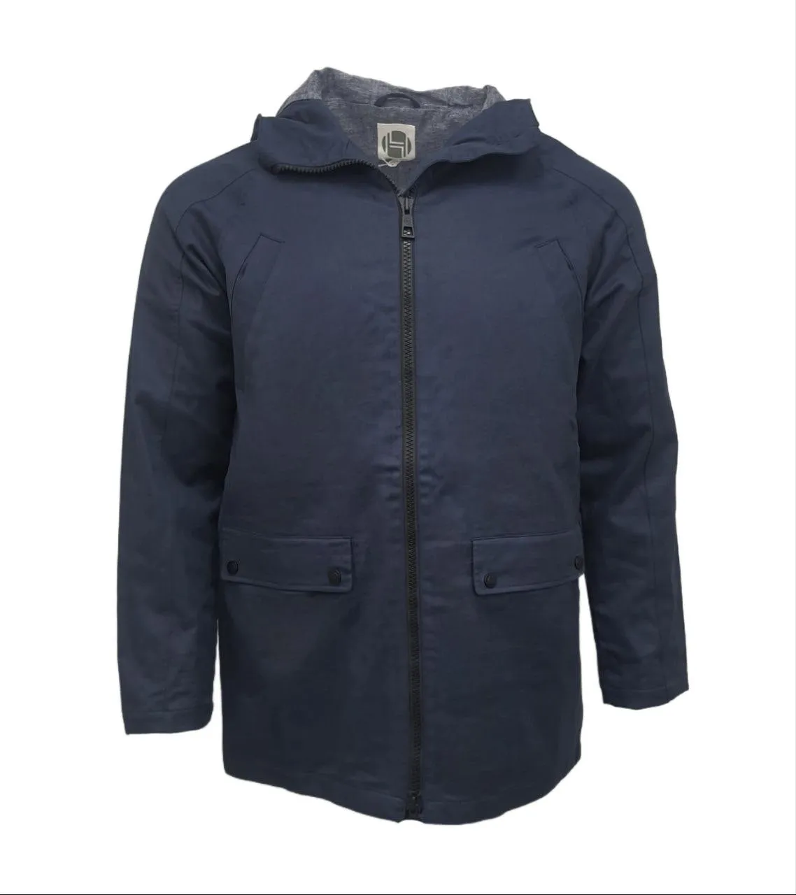HoodLamb Men's Navy Hemp Lined Fishtail Parka 420 MTJ013 NWT