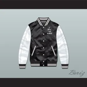 I Feel Like Pablo Black/ White Varsity Letterman Satin Bomber Jacket 1