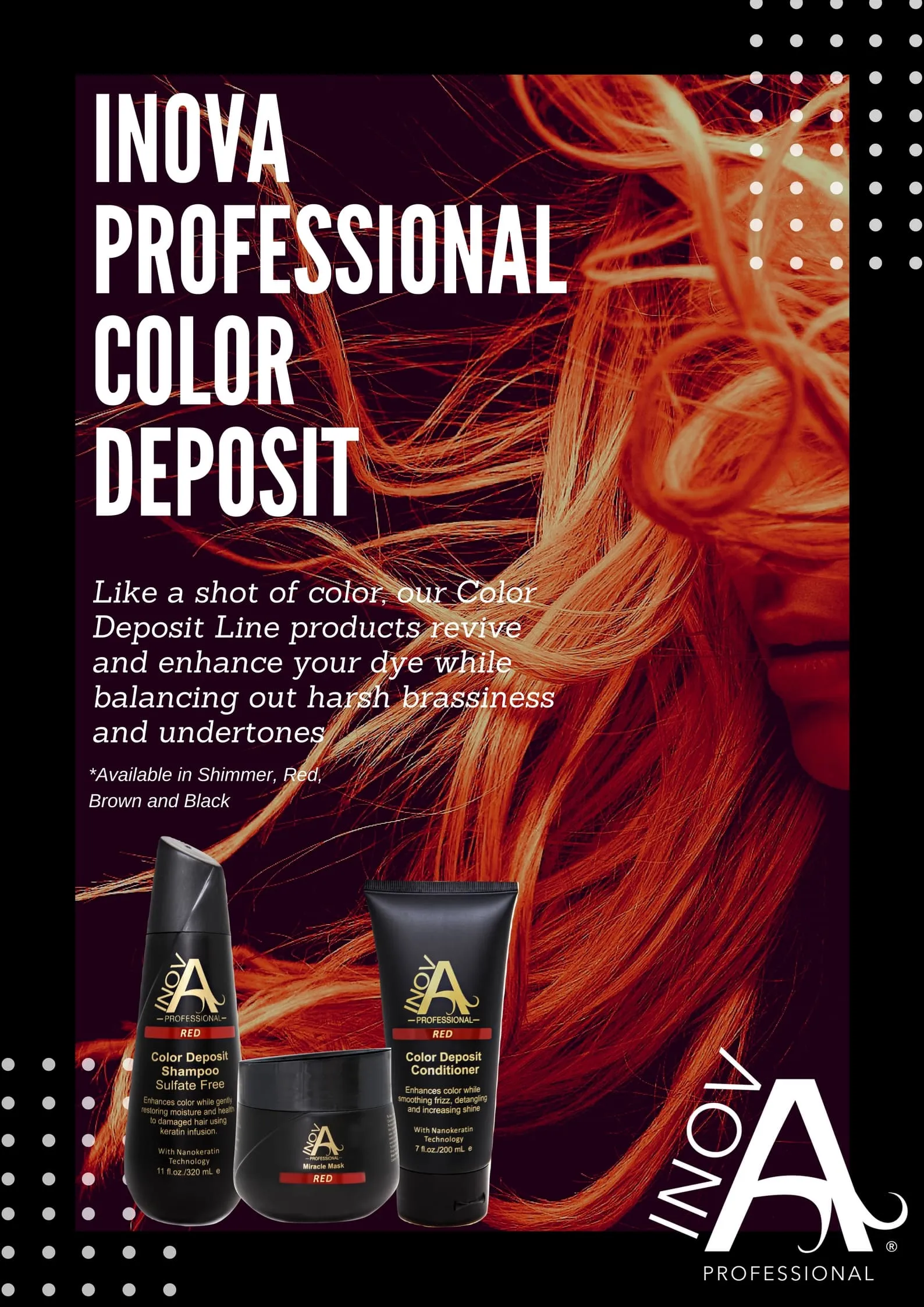 Inova Professional Red Color Deposit Miracle Mask  - 10.2 oz.