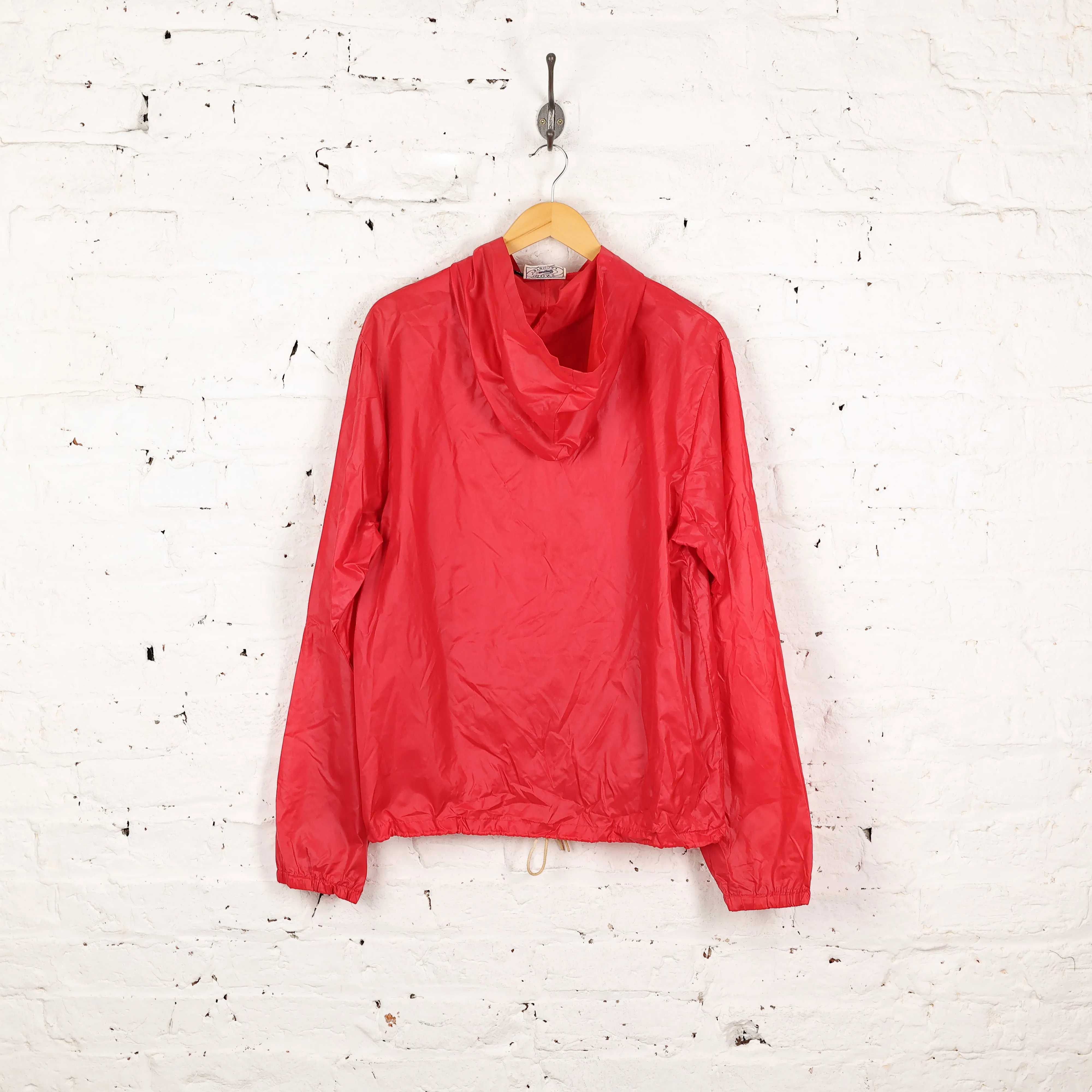 Izod Lacoste Cagoule Windbreaker Jacket - Red - M