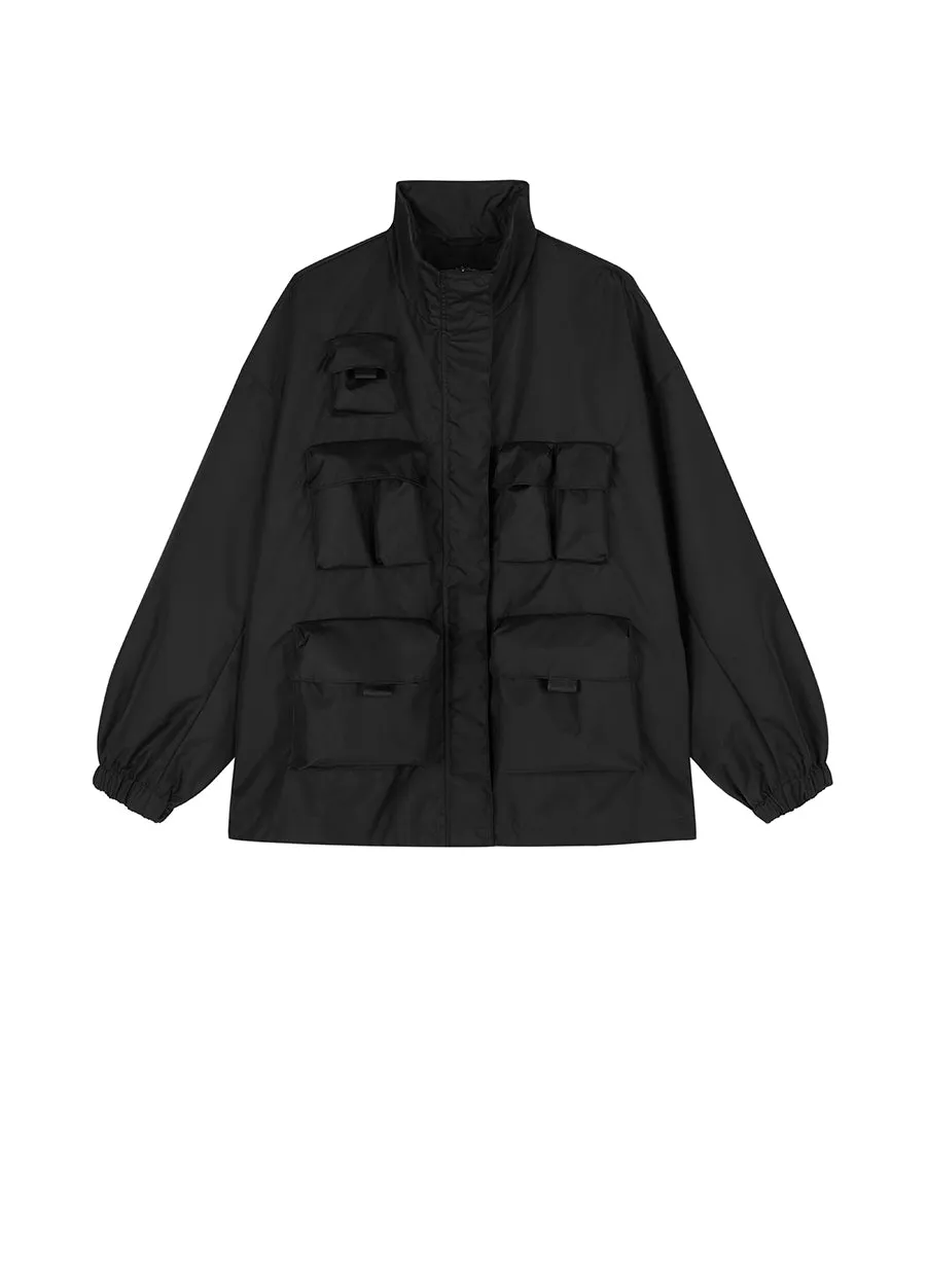 Jacket/JNBY Plain Weave Oversize Drawstring jacket