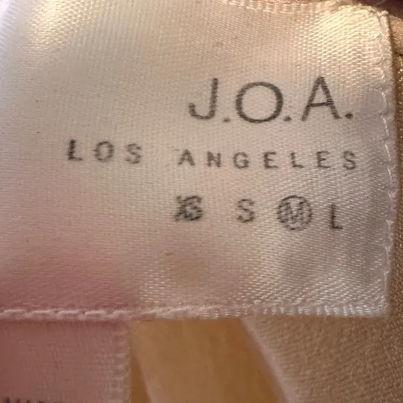 JOA Anthropologie Gold Satin Bomber Jacket M