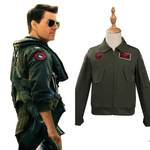 Kids Children Top Gun: Maverick Cosplay Costume Bomber Jacket Outfits Halloween Carnival Suit