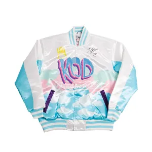 KOD J COLE YOUTH SATIN JACKET WHITE