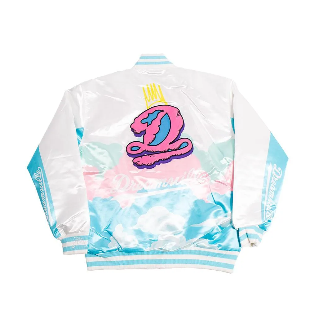 KOD J COLE YOUTH SATIN JACKET WHITE