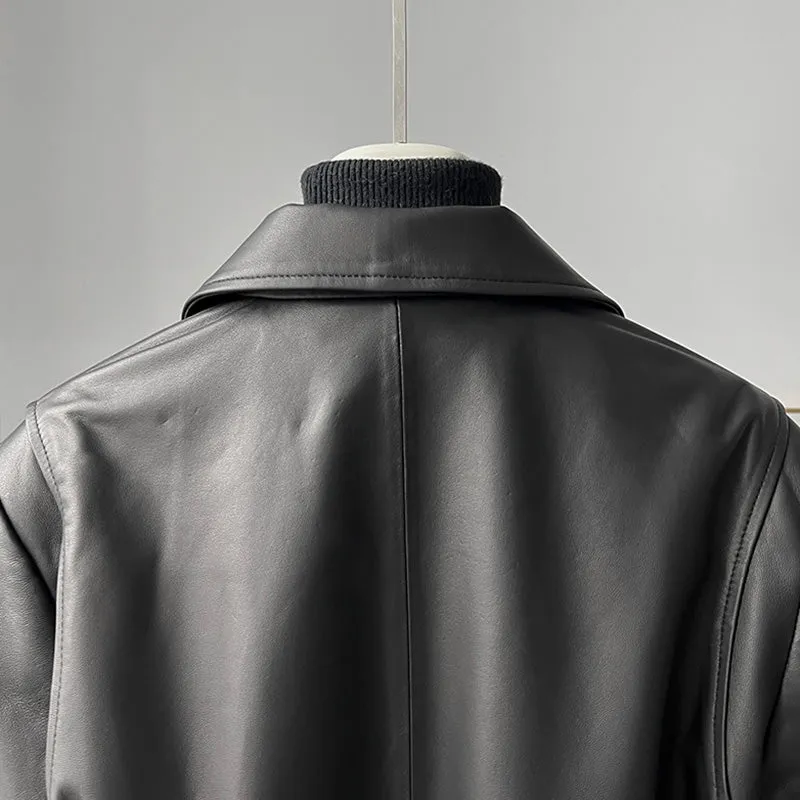 Lady Spring Vegetable Tanned Leather jackets New Arrivals Women's Genuine Sheepskin 2022 Coats Female Black Motorcycle CL4011