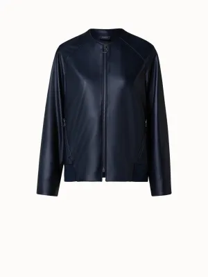 Lamb Nappa Leather Bomber Jacket