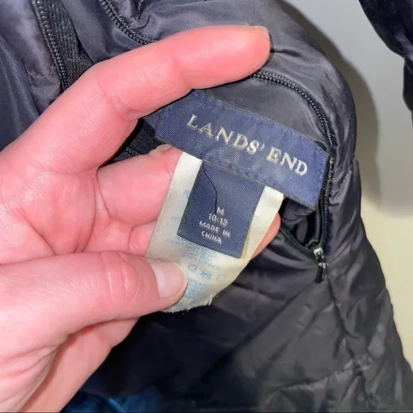 Lands end reversible Down Puffer Jacket