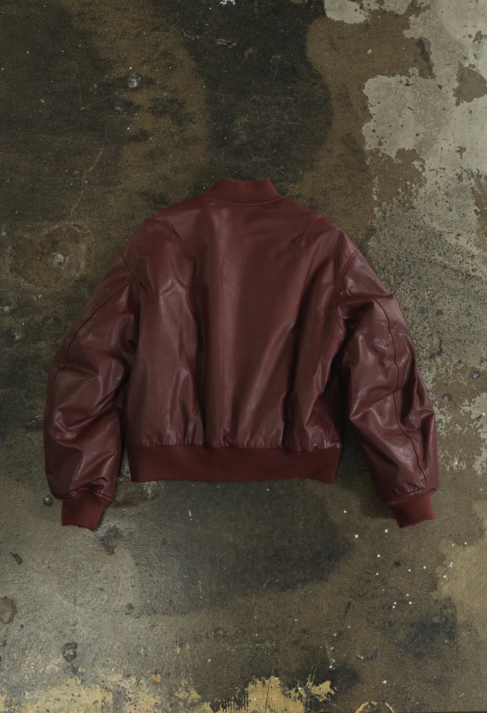 Leather Andes Bomber / Bordeaux