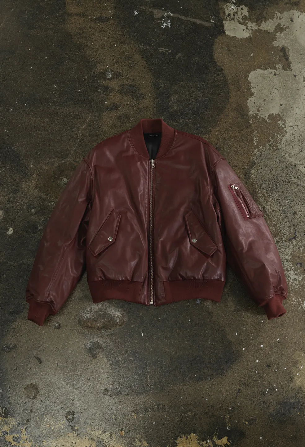 Leather Andes Bomber / Bordeaux