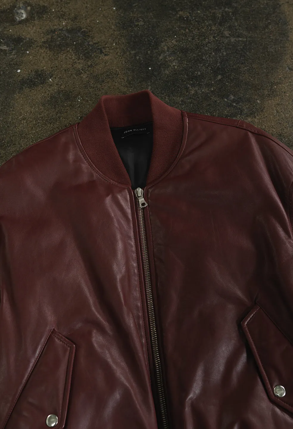 Leather Andes Bomber / Bordeaux