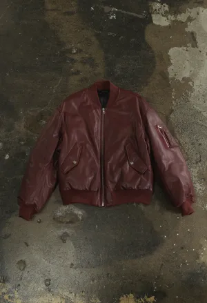 Leather Andes Bomber / Bordeaux