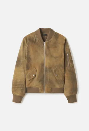 Leather Bogota Bomber / Jungle