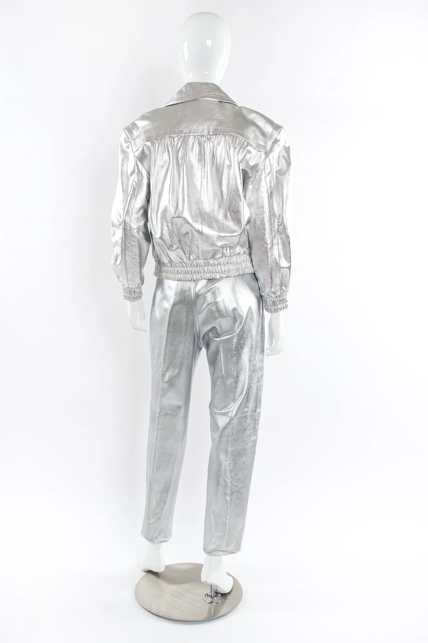 Leather Bomber Jacket & Pant Set