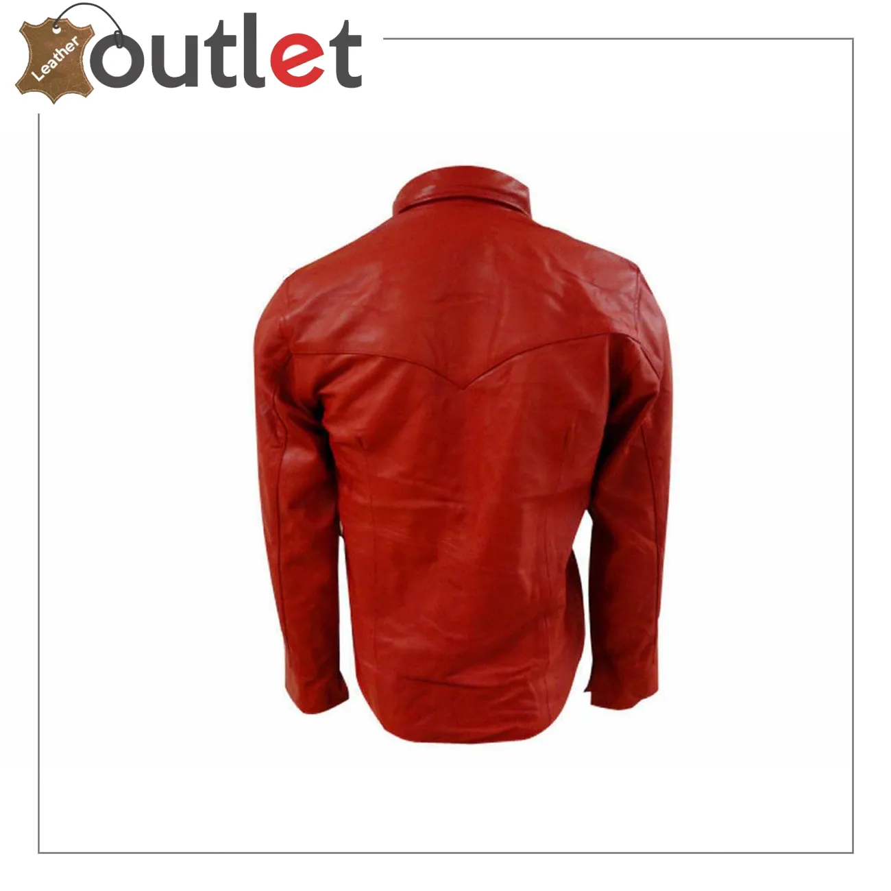 Leather red full Sleeve Shirt