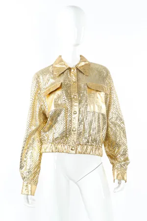 Leather Shapes Cut Out Jacket