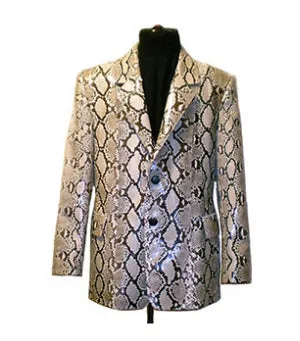 Leather Snake Skin Jacket - Python Snakeskin Jacket
