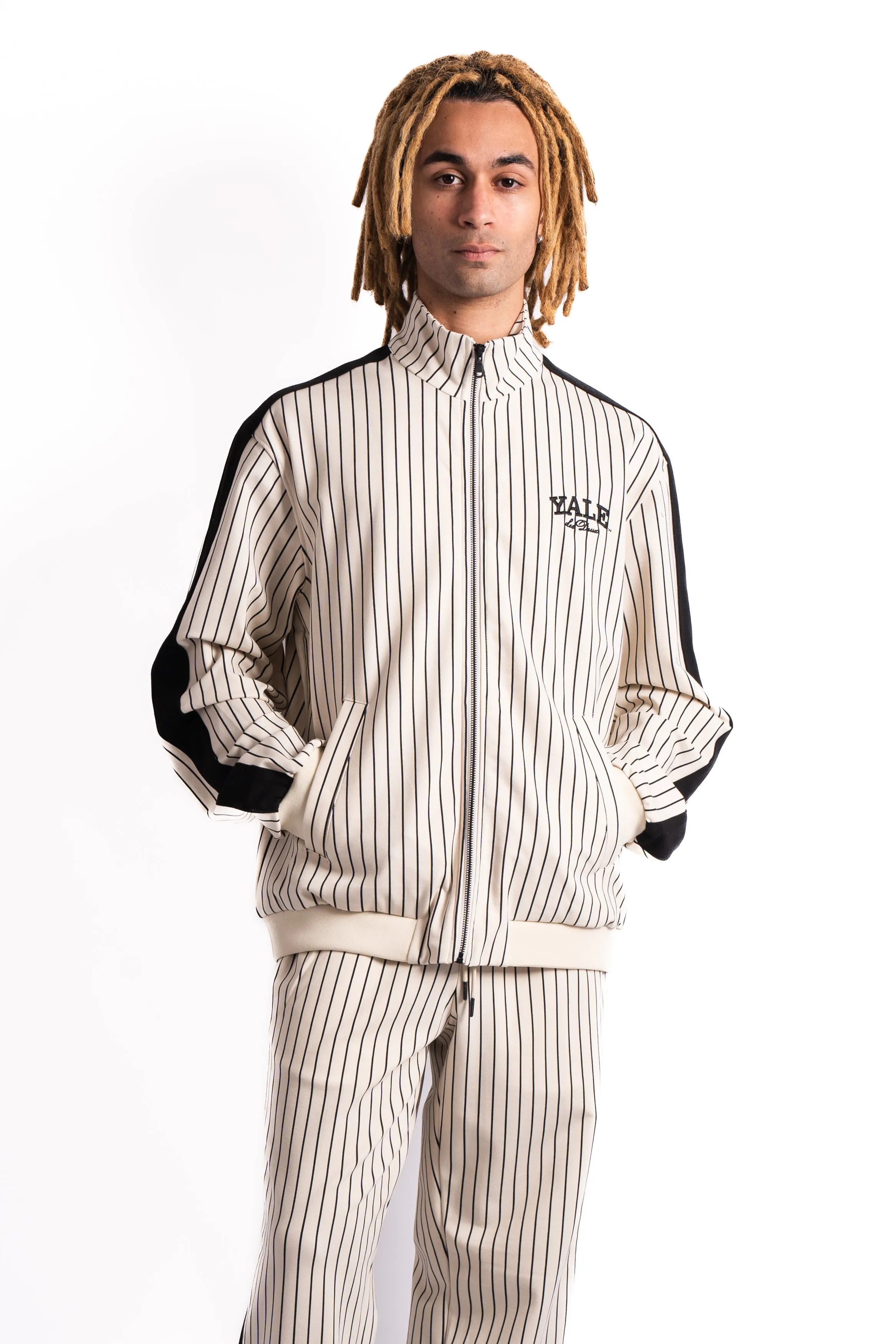 Les Deux x Yale Track Jacket Ivory/Black