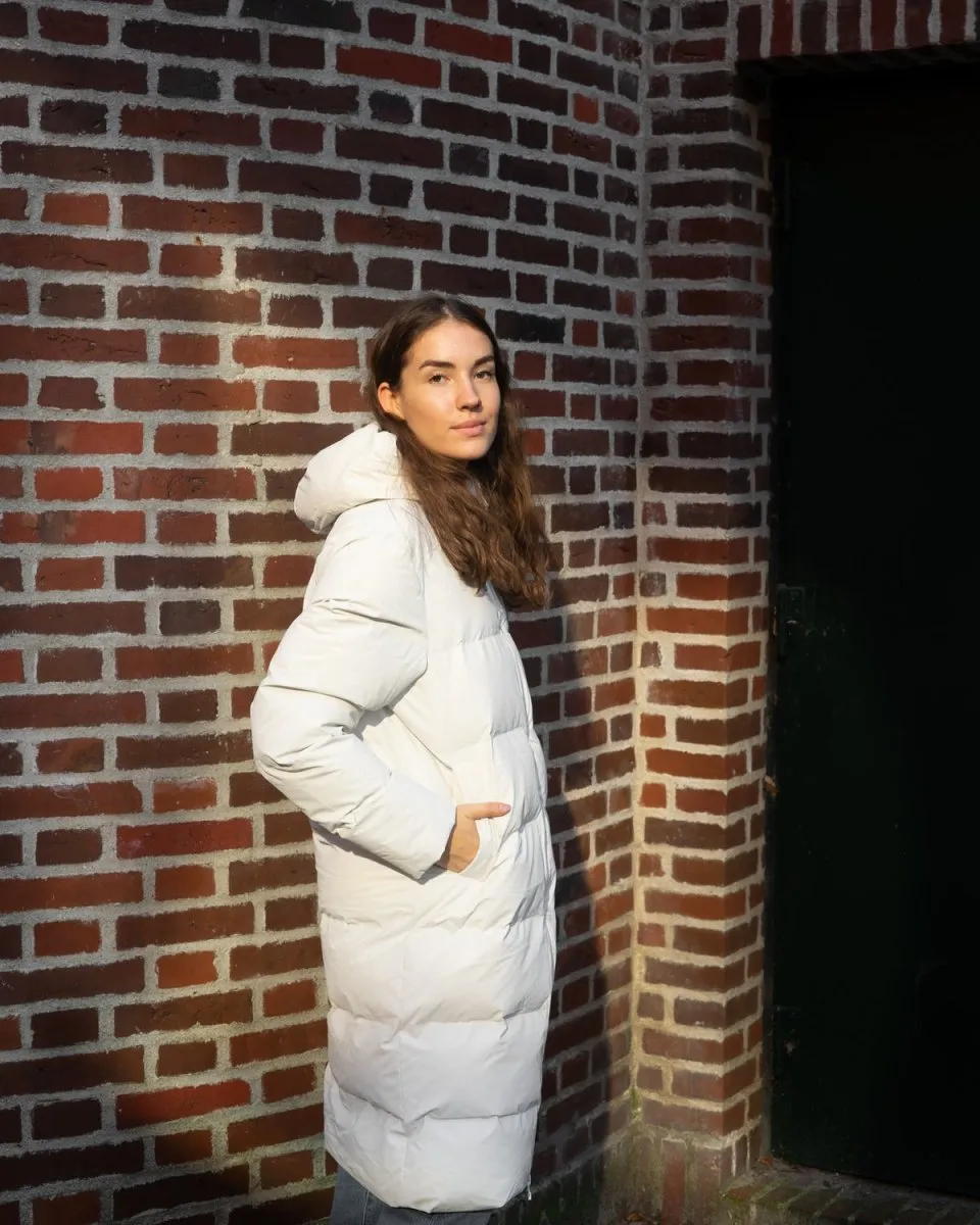 Long Puffer Jacket -  Off White