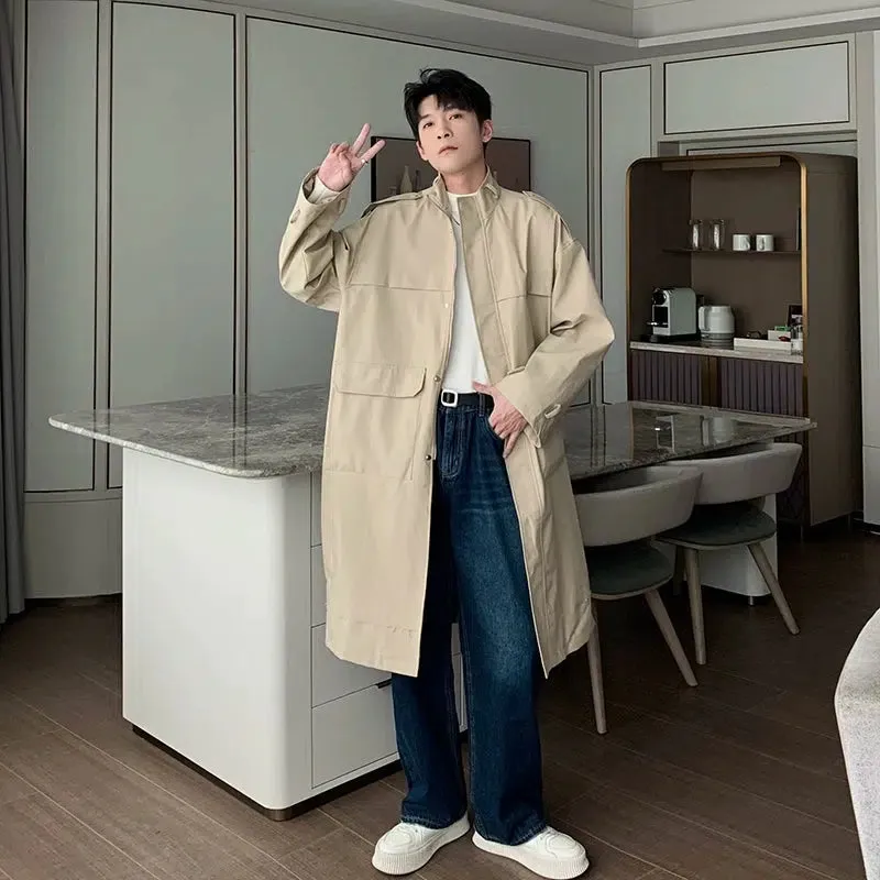 Long Windproof Medium-length Coat