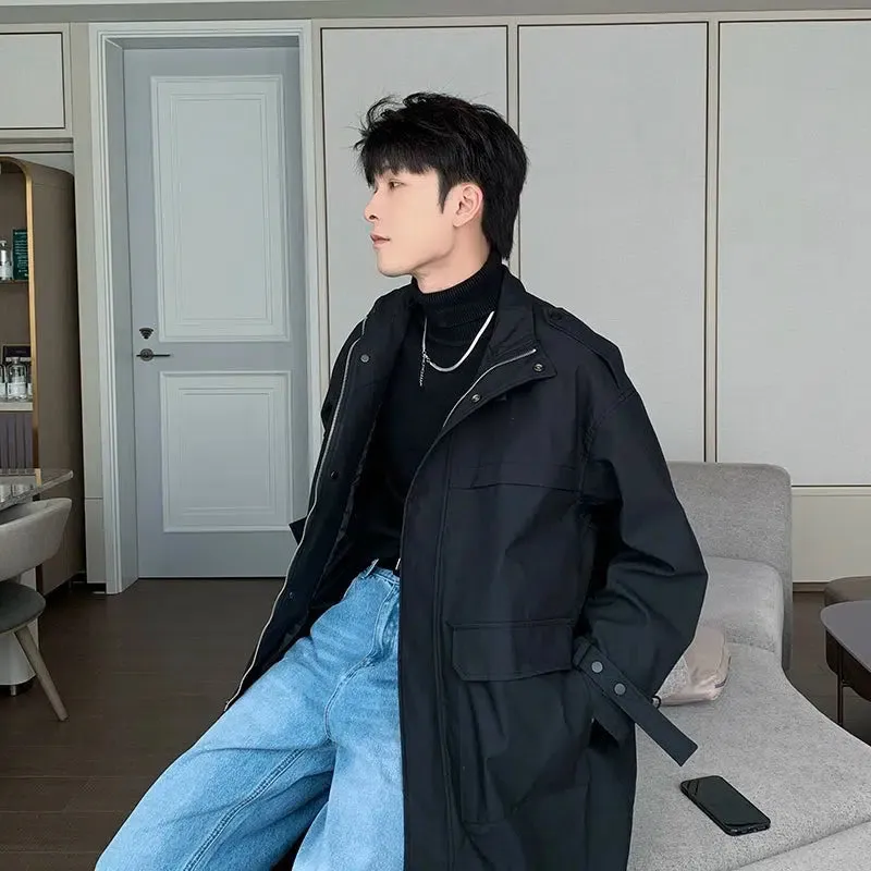 Long Windproof Medium-length Coat