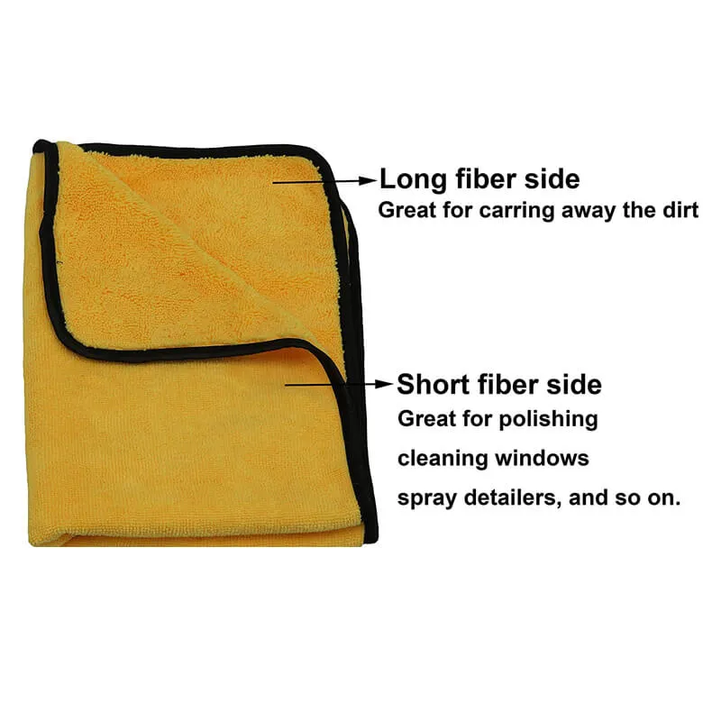 Long/Short Hair Microfiber Towel (16"x16", 380GSM, Pack of 24)