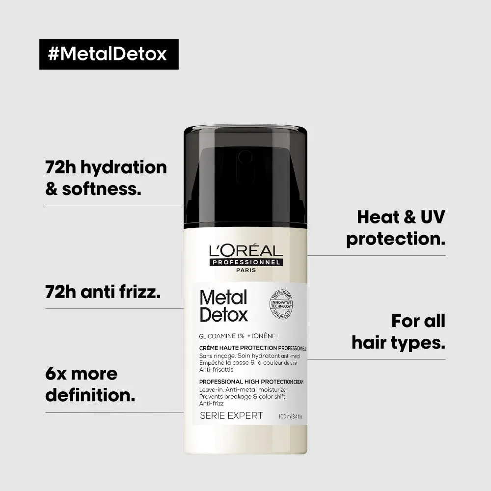 Loreal Professionnel Metal Detox Heat Protection Leave In Cream 100ml