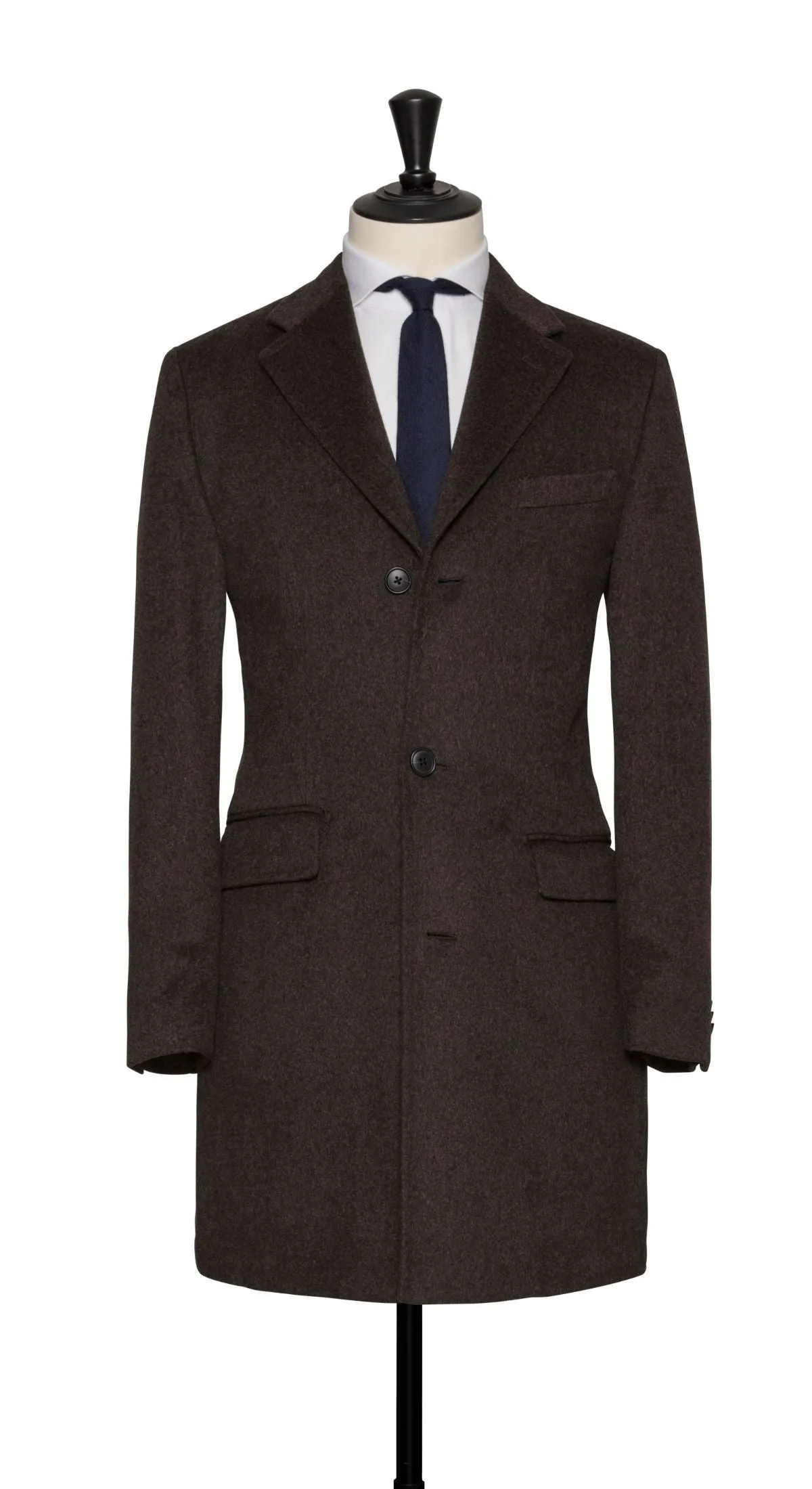 Loro Piana 365 Dark Brown Fine Merino Brushed Wool Mélange