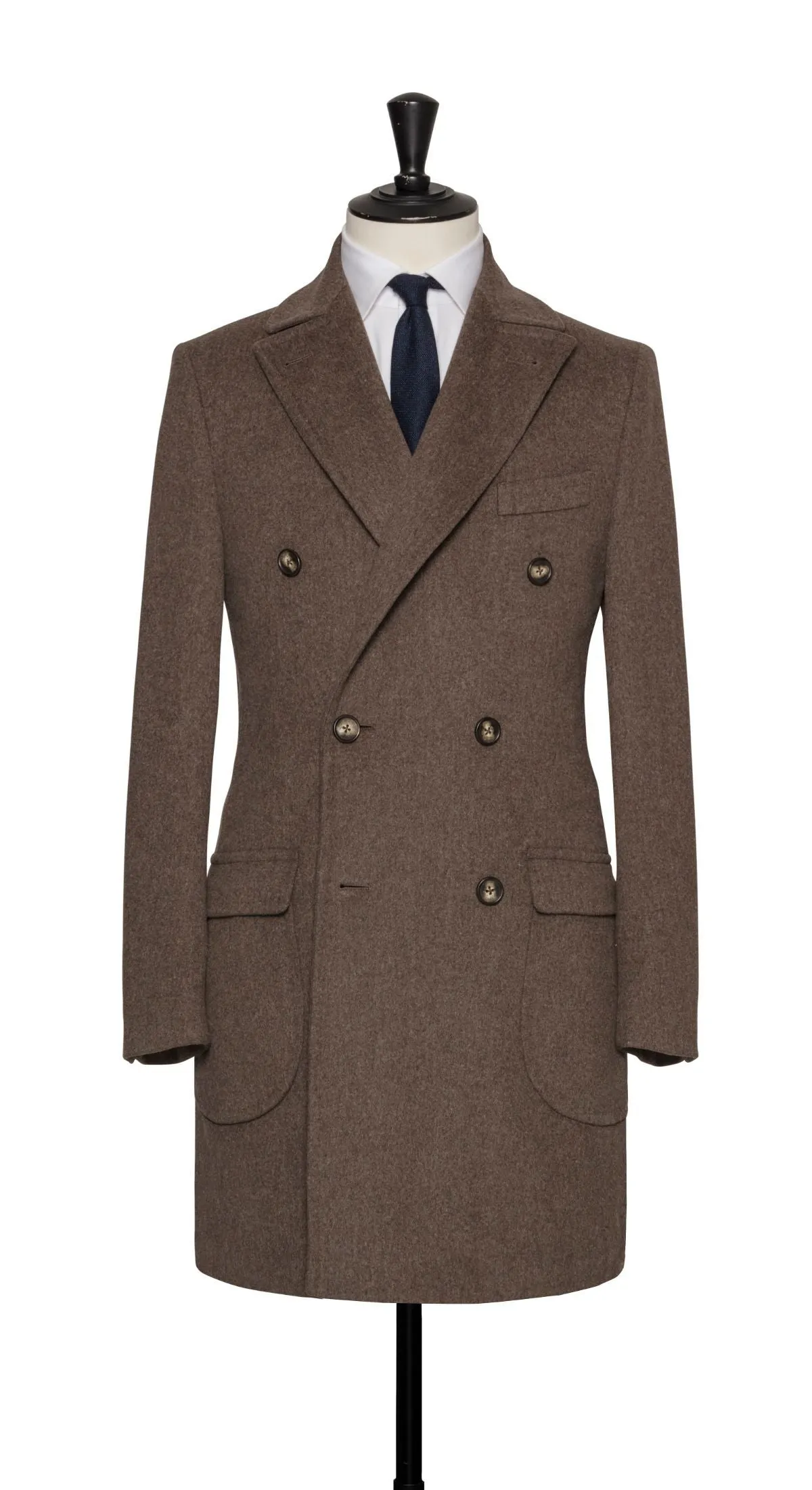 Loro Piana 365 Mid Brown Fine Merino Brushed Wool Mélange