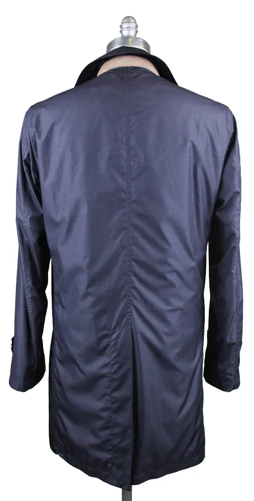 Luciano Barbera Navy Blue Raincoat - 40 US / 50 EU