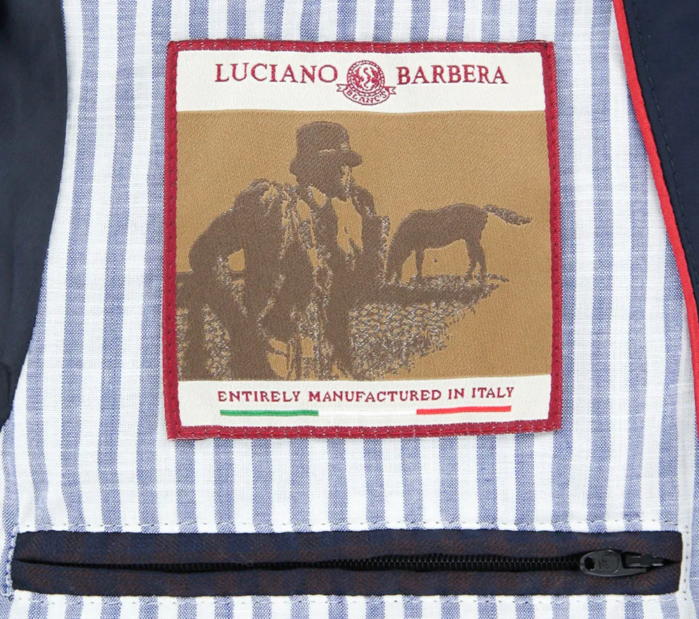 Luciano Barbera Navy Blue Raincoat